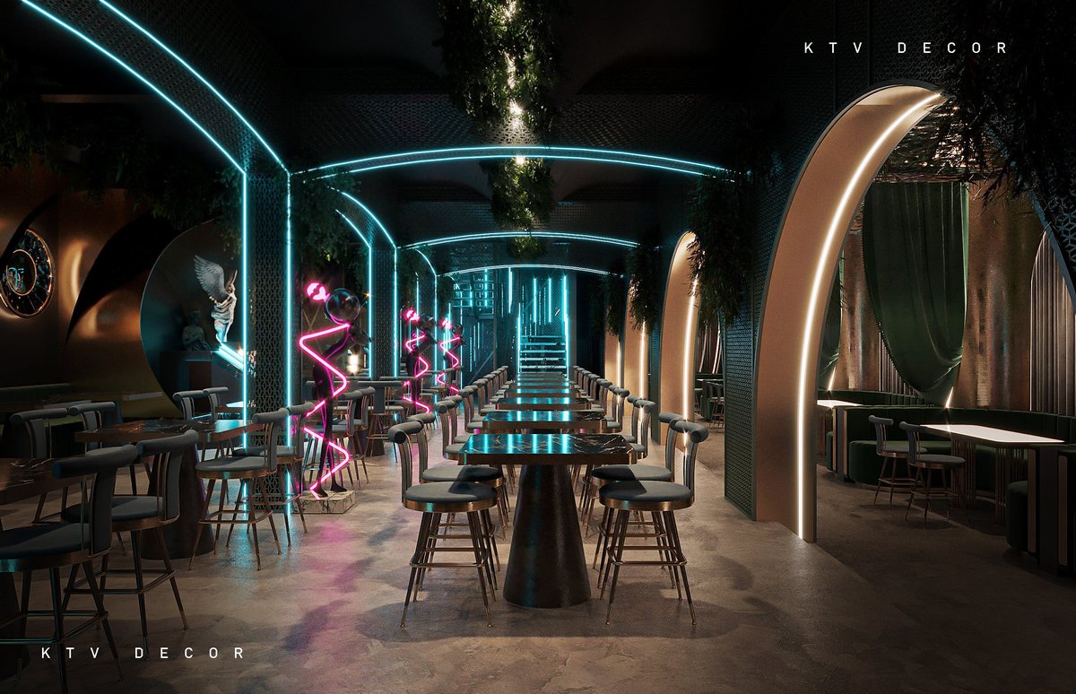Thiết kế nhà hàng đẹp mô hình NightLife DJ 1