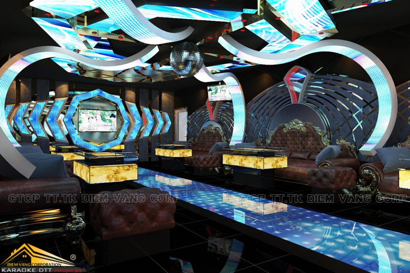 Phòng karaoke Vip,Thiết kế phòng karaoke VIP Led hiện đại 4