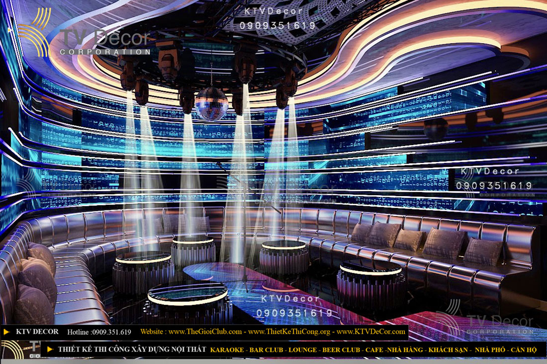 Dịch vụ thi công nội thất phòng hát Karaoke tại Bình Dương đẹp giá rẻ 5
