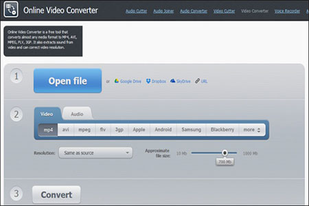 Chuyển đổi định dạng Video và Audio trực tuyến với Online Video Converter
