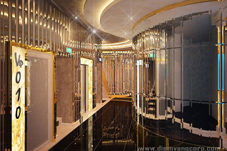 Thiết kế thi công sảnh hành lang karaoke đẹp,Dự Án Tại Kom Tum