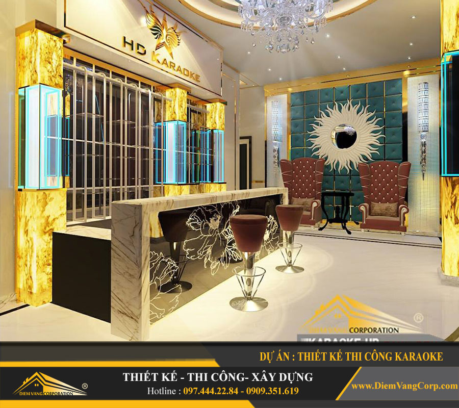 Thiết kế sảnh hành lang mặt tiền karaoke bar lounge,beer club 15