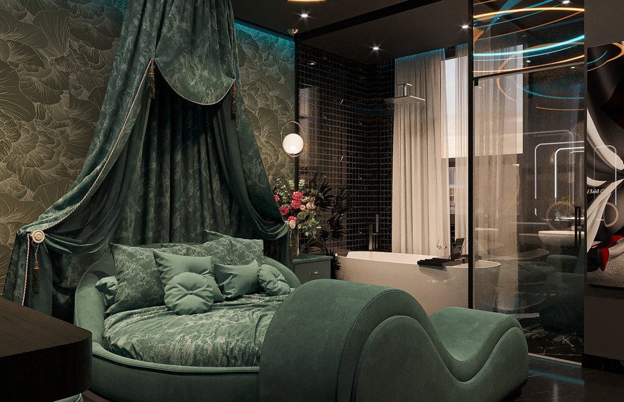 Thiết Kế Khách Sạn Chủ Đề Tình Yêu Phong Cách Luxury Hiện Đại - Không Gian Lãng Mạn Ấn Tượng 