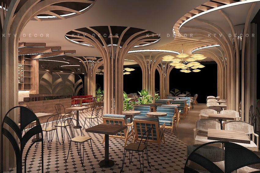THIẾT KẾ QUÁN CAFE SÂN THƯỢNG PHONG CÁCH TỐI GIẢN HIỆN ĐẠI