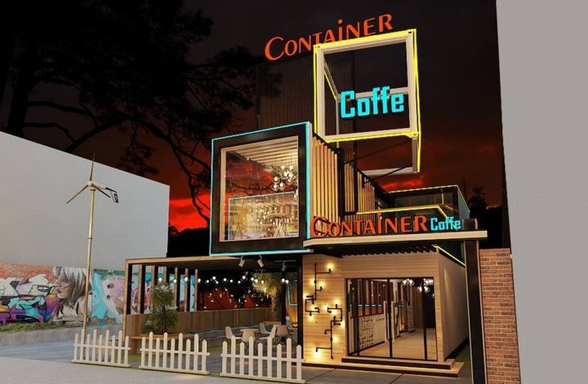Thiết kế thi công quán cafe Container 2 tầng độc đáo – Xu hướng khởi nghiệp hiện đại 3