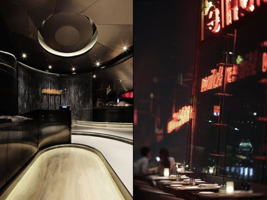 Nội thất nhà hàng phong cách luxury với bàn ghế da cao cấp