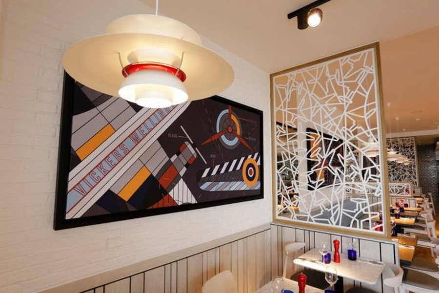 Nhà hàng Pizza Express phong cách hiện đại ấm cúng Thi công nội thất nhà hàng Fast Casual Dining sang trọng