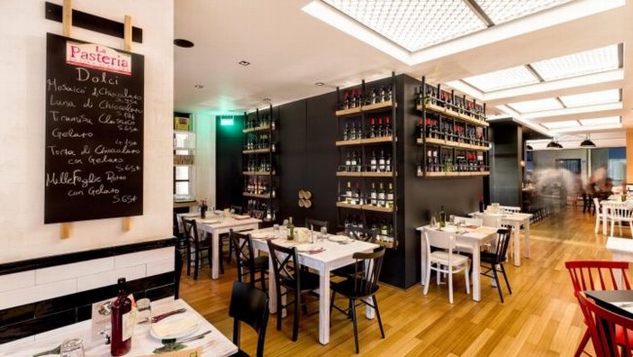 Thiết kế quầy bar nhà hàng Ý hiện đại với ánh sáng độc đáo Nhà hàng Ý phong cách hiện đại sử dụng gỗ tự nhiên 1