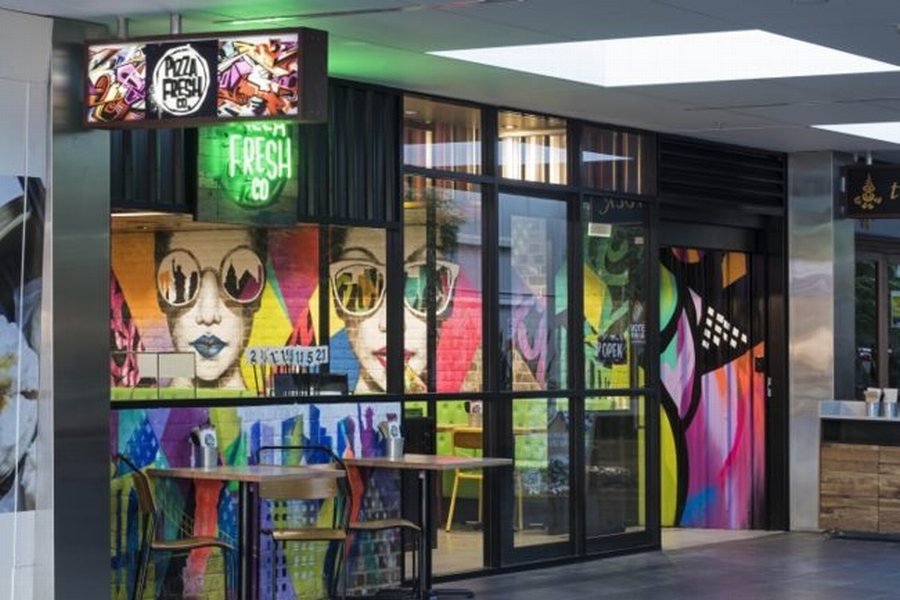 Ý Tưởng Thiết Kế Quán Pizza Đậm Chất Urban – Nổi Bật Với Màu Sắc Graffiti 1