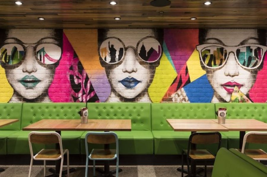 Ý Tưởng Thiết Kế Quán Pizza Đậm Chất Urban – Nổi Bật Với Màu Sắc Graffiti 34