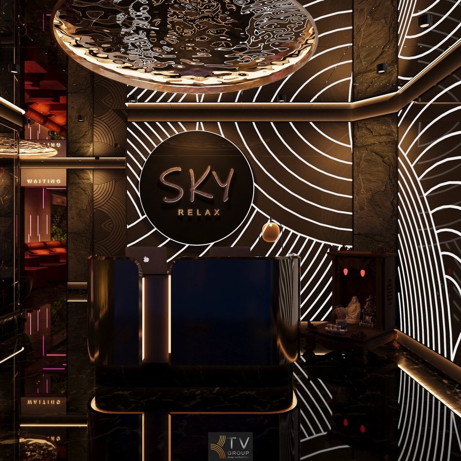 Thiết kế spa cao cấp với ánh sáng nghệ thuật tinh tế tạo nên không gian thư giãn sang trọng và đẳng cấp cho khách hàng trải nghiệm hoàn hảo 