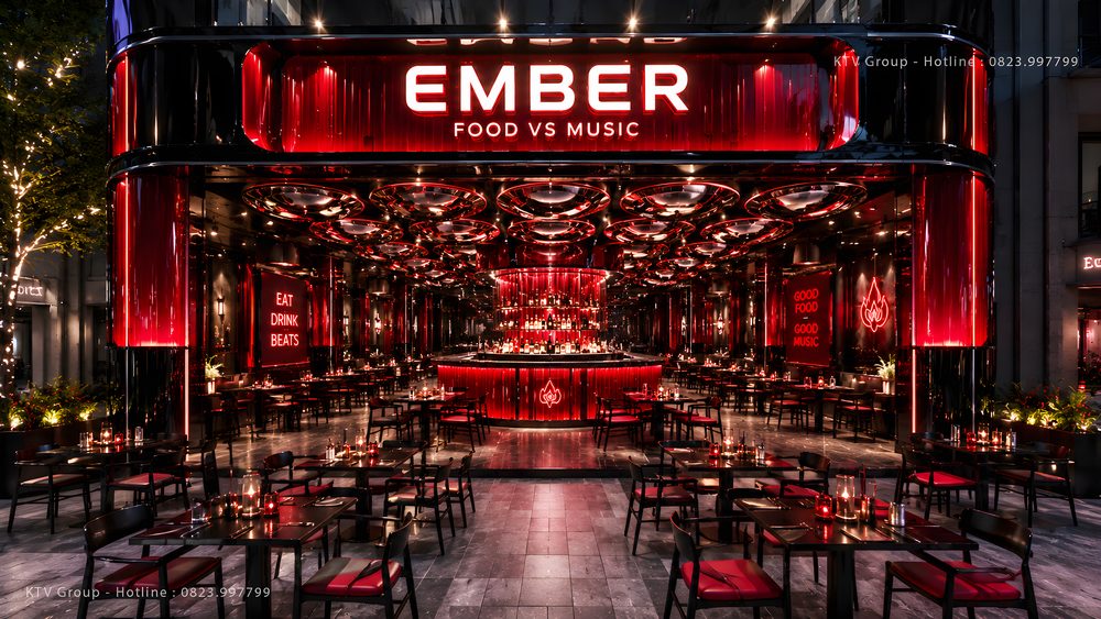 Mẫu thiết kế Beer Club Food Music đẹp thu hút khách với nội thất Luxury Nightlife do KTV DECOR thực hiện 