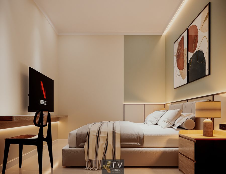 thiết kế phòng khách sạn diện tích nhỏ tối ưu công năng và thẩm mỹ 