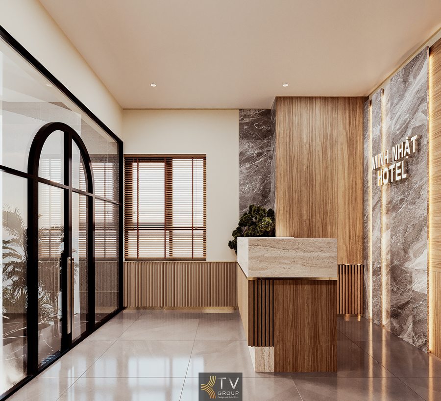 Khu vực tiếp tân khách sạn với quạt trần và thiết kế tối giản Thiết kế sảnh khách sạn sáng thoáng với nội thất gọn gàng Không gian tiếp khách khách sạn hiện đại với ánh sáng nhẹ Khu lễ tân khách sạn với bố cục mở và tông màu sáng Thiết kế tiếp tân khách sạn tối giản giúp tối ưu diện tích Không gian khách sạn với ánh sáng tự nhiên và nội thất đơn giản Sảnh khách sạn hiện đại với thiết kế gọn và thoáng