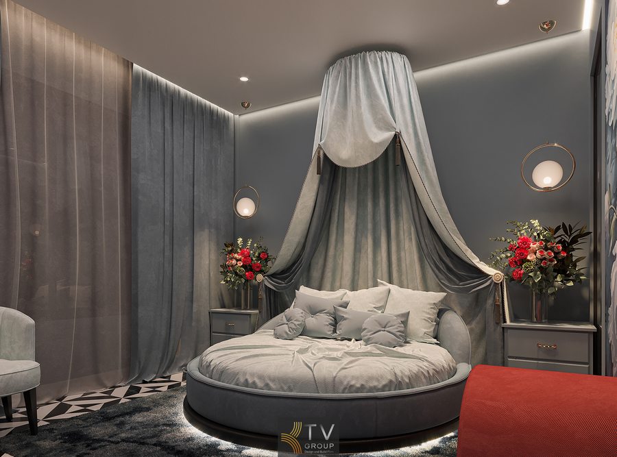 Phòng khách sạn đẹp với ánh sáng gián tiếp và decor tinh tế