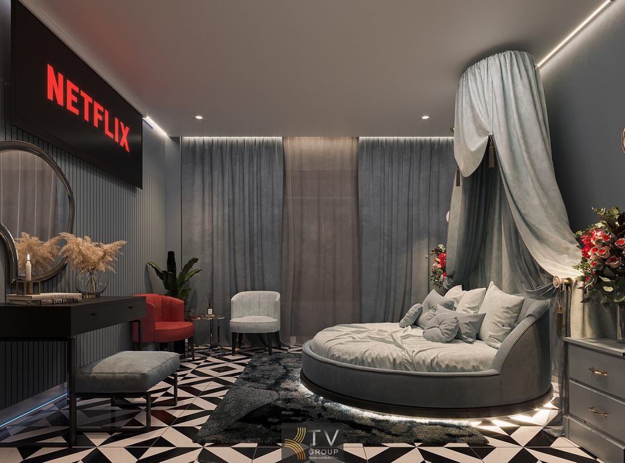 Phòng ngủ khách sạn cao cấp với bố cục tối ưu Không gian khách sạn boutique sang trọng hiện đại