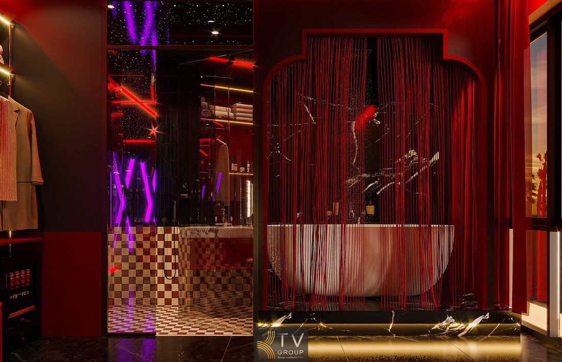 nội thất khách sạn ánh sáng nghệ thuật phòng khách sạn concept ánh sáng