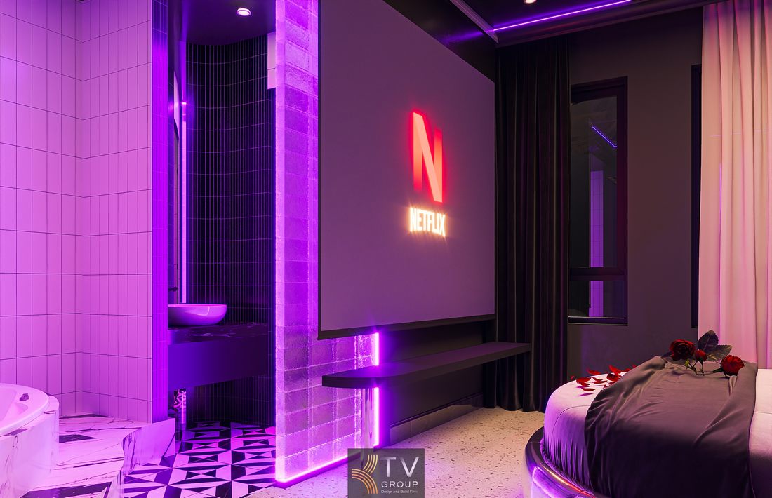 Không gian phòng khách sạn thiết kế theo xu hướng trải nghiệm cảm xúc, giúp tăng giá trị phòng và thu hút tệp khách hàng trẻ yêu thích sự khác biệt.