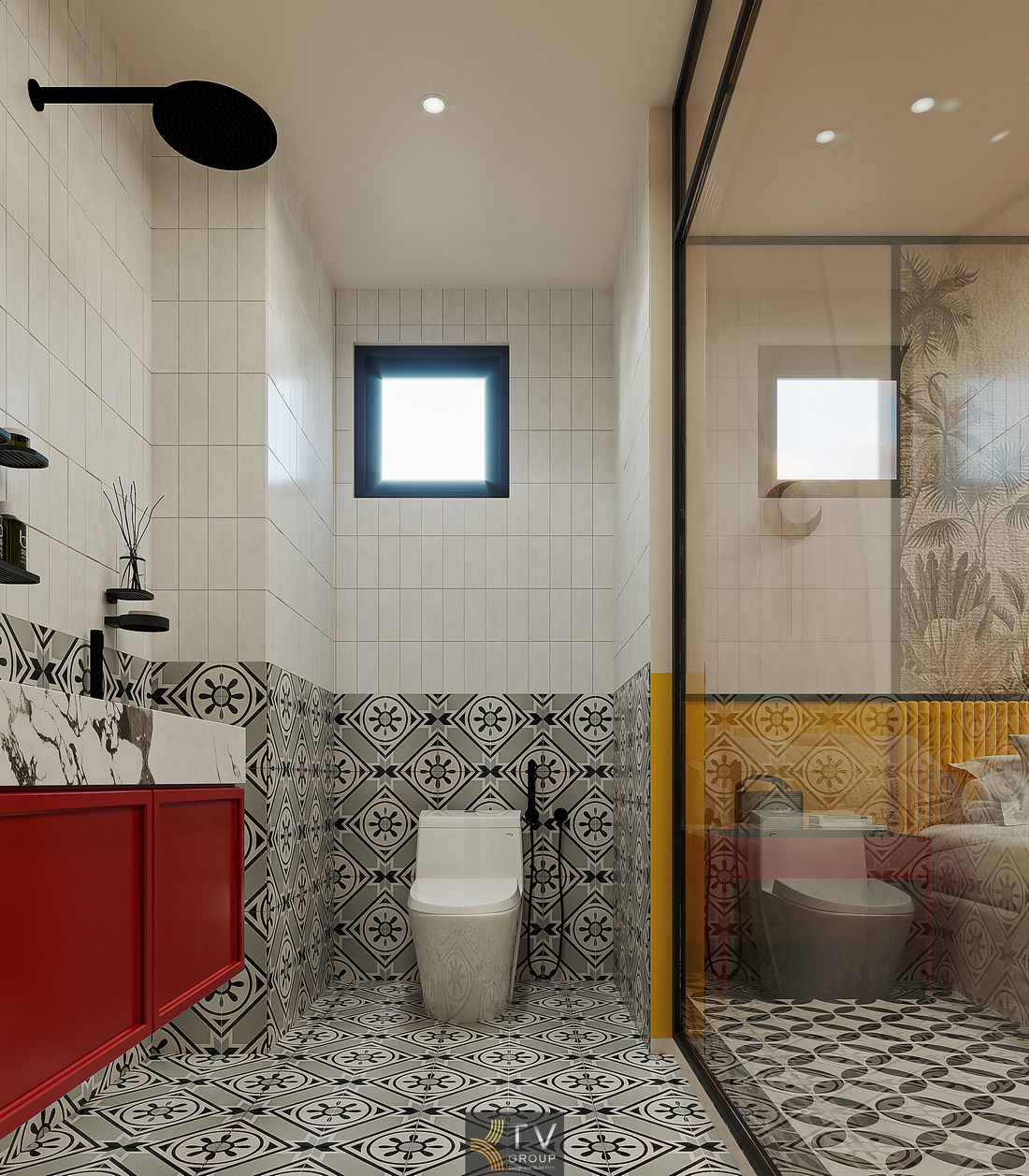 Nội thất khách sạn với phòng tắm kính sang trọng Phòng khách sạn nhỏ đẹp tối ưu diện tích 