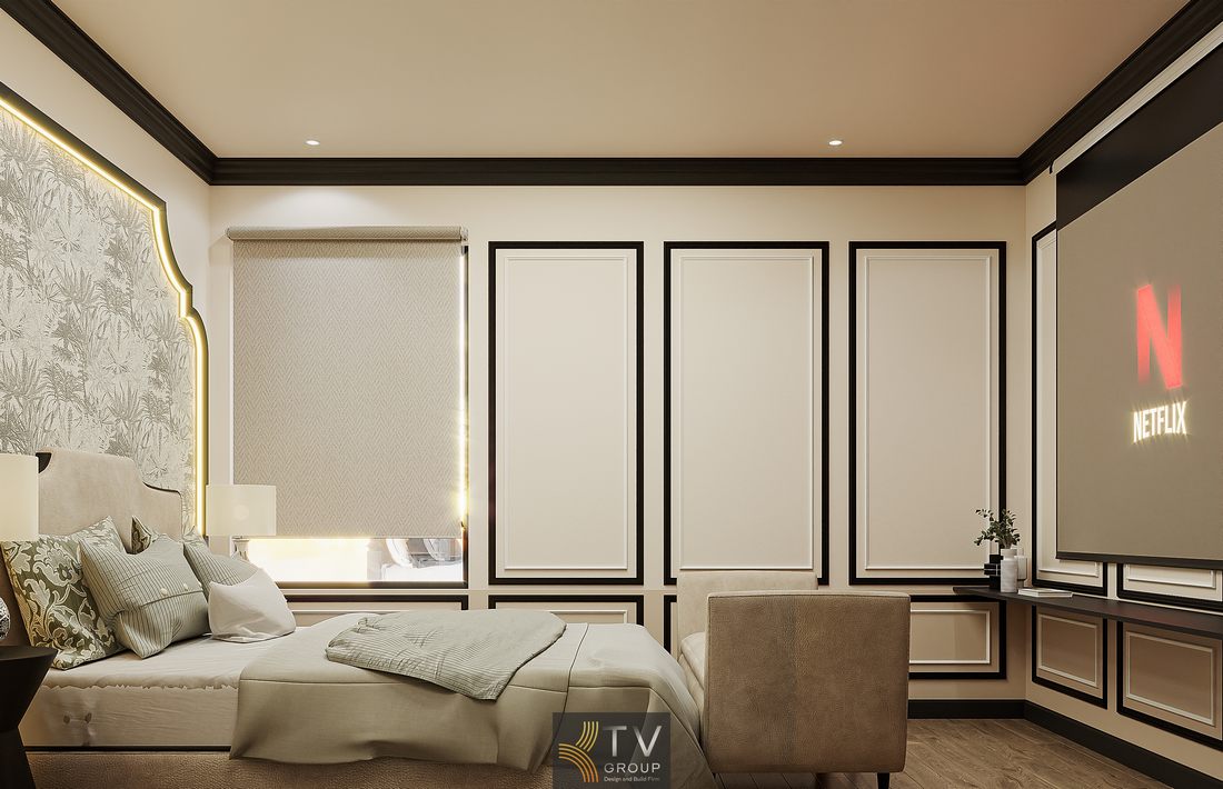 không gian phòng nghỉ riêng tư hiện đại sang trọng 