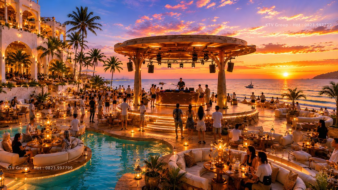 Mẫu thiết kế Nightlife Beach Club đẳng cấp với hồ bơi, ánh sáng nghệ thuật và không gian ven biển Thiết kế thi công Beach Club trọn gói theo phong cách nghỉ dưỡng kết hợp giải trí cao cấp