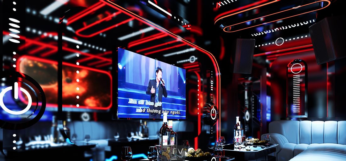Thiết Kế Phòng Karaoke Futuristic Galaxy Không Gian Giải Trí Công Nghệ Tương Lai 1