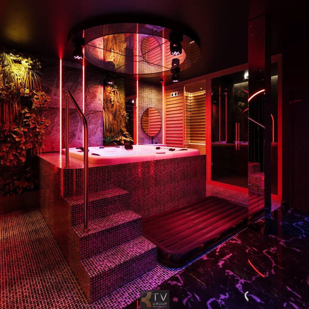 Thi công spa massage kết hợp karaoke với thiết kế ánh sáng ấn tượng, vật liệu cao cấp và không gian thư giãn riêng tư phù hợp khách hàng VIP tại TP.HCM