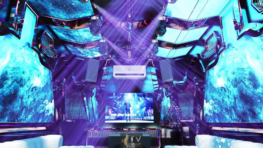 Phòng karaoke Vũng Tàu concept đại dương kết hợp LED 3D, màn hình hiển thị sống động và nội thất cao cấp, mang đến trải nghiệm giải trí mới lạ. 