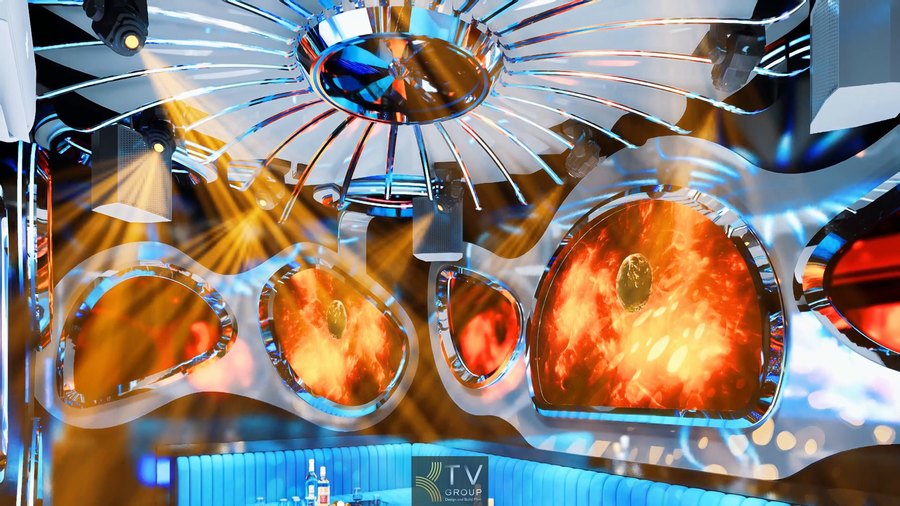 Thi công karaoke hiện đại với ánh sáng LED nghệ thuật, màn hình hiển thị hiệu ứng sống động và thiết kế không gian futuristic ấn tượng, tạo trải nghiệm giải trí cao cấp và thu hút khách hàng. 