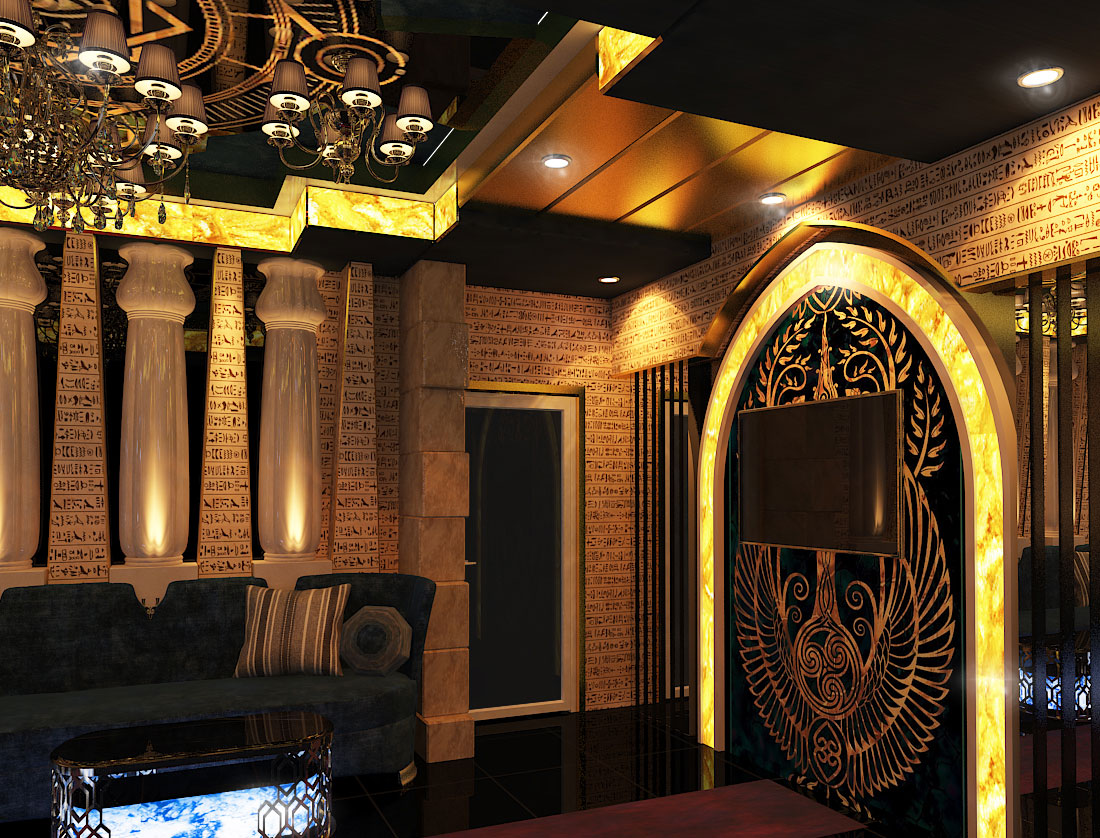 Mẫu thiết kế phòng karaoke phong cách Ai Cập mới lạ 2