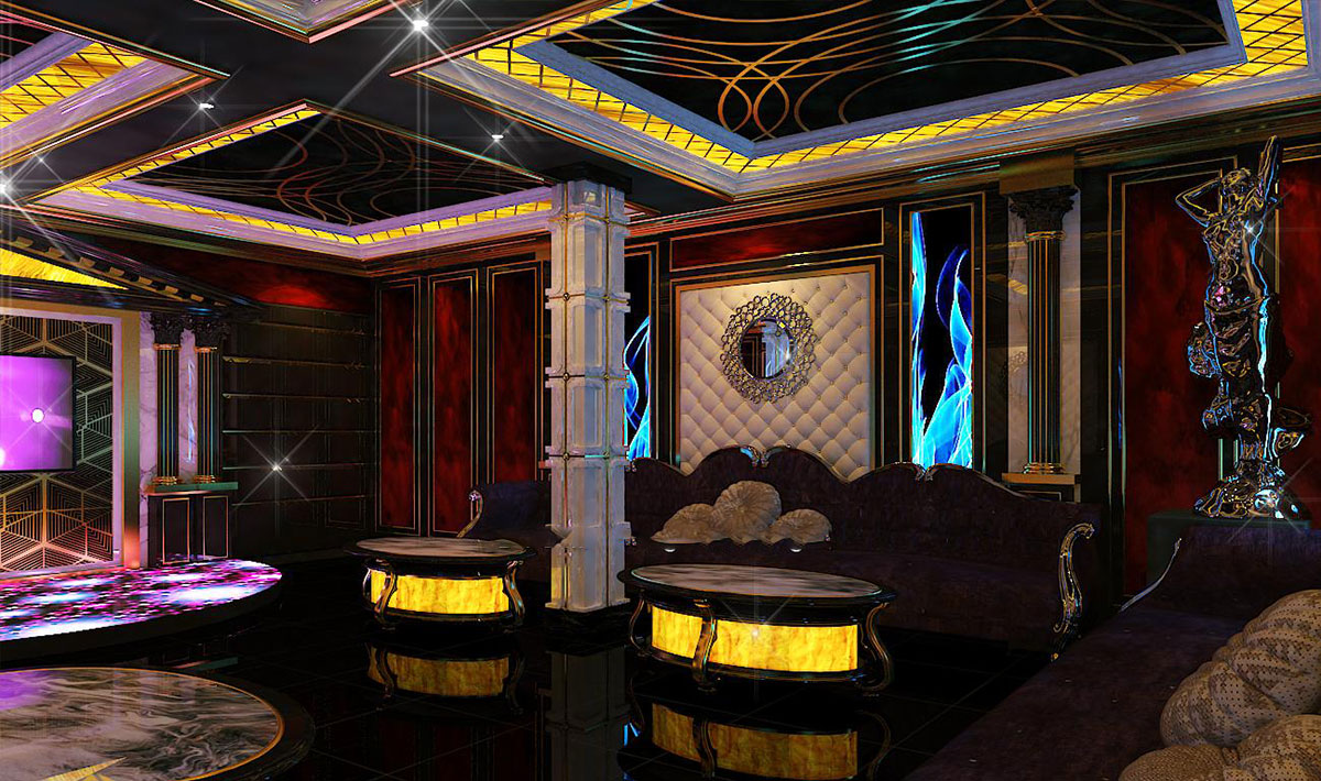 Thiết kế phòng karaoke Vip KTV phong cách Tân cổ điển - Điểm Vàng Desin 1