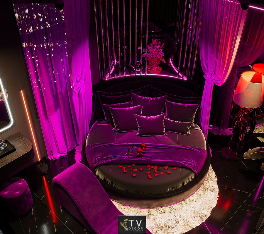 Giải pháp thiết kế thi công phòng khách sạn phong cách Neon Luxury – Không gian nổi bật, mới lạ, thu hút khách cho giai đoạn 2025–2026