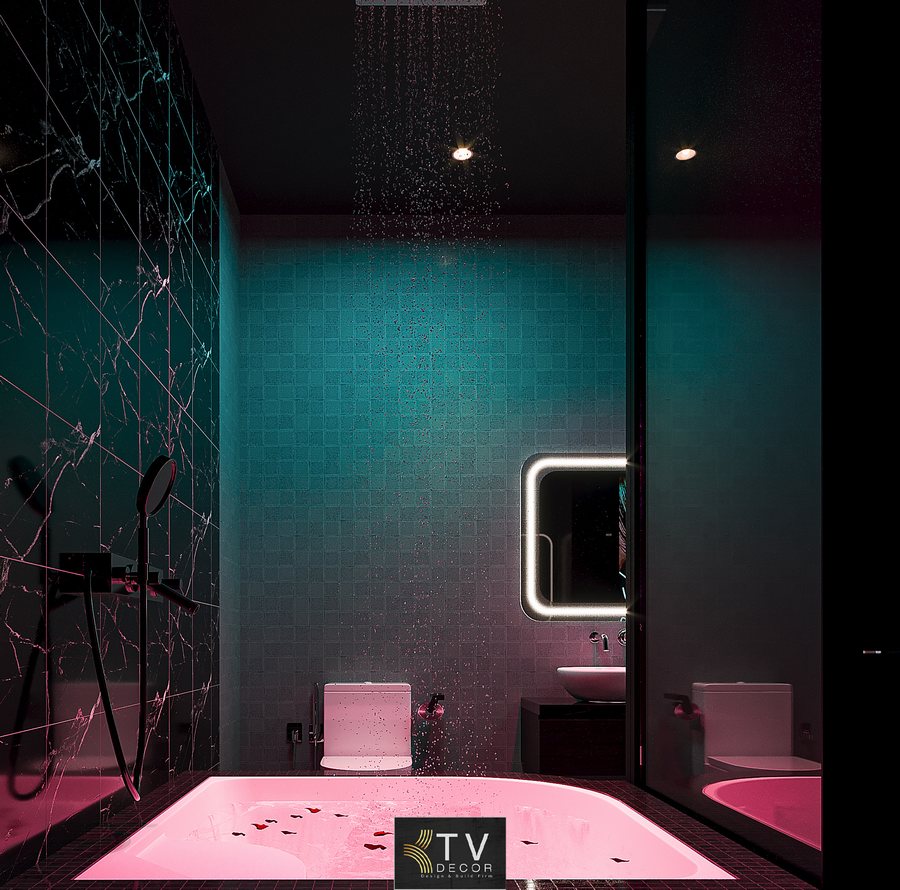 Tạo dựng không gian cảm xúc bằng sắc độ ánh sáng LED, sử dụng rèm mềm kết hợp nội thất tối giản, mang đến không gian thư giãn cá tính và giàu cảm hứng cho các cặp đôi.