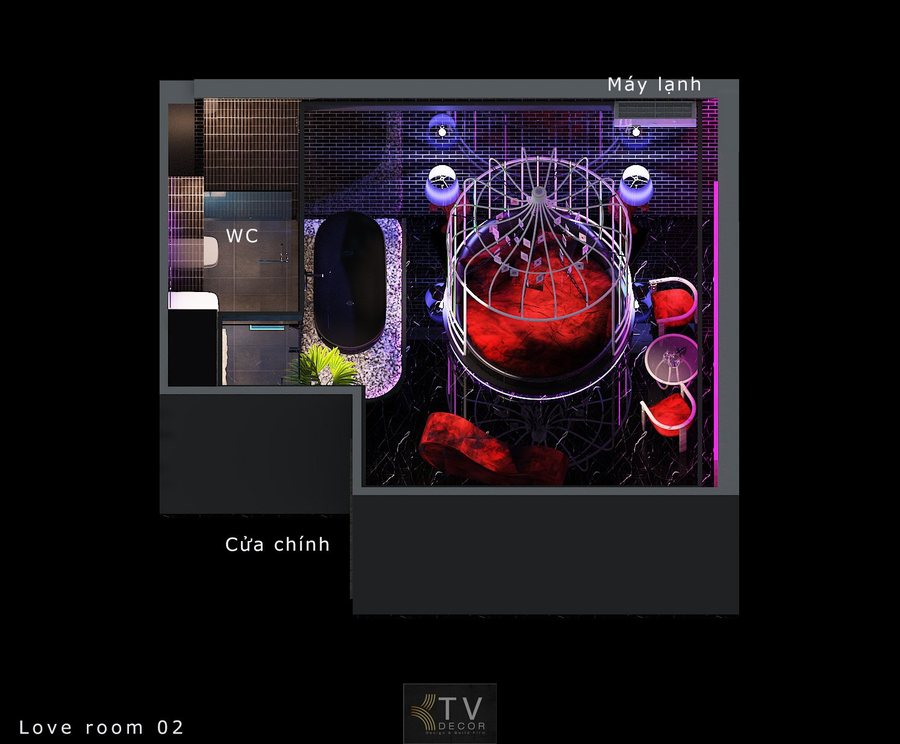 Không gian khách sạn Art Neon – Giường tròn, tranh tường nghệ thuật và đèn led đổi màu mang lại trải nghiệm thị giác độc đáo