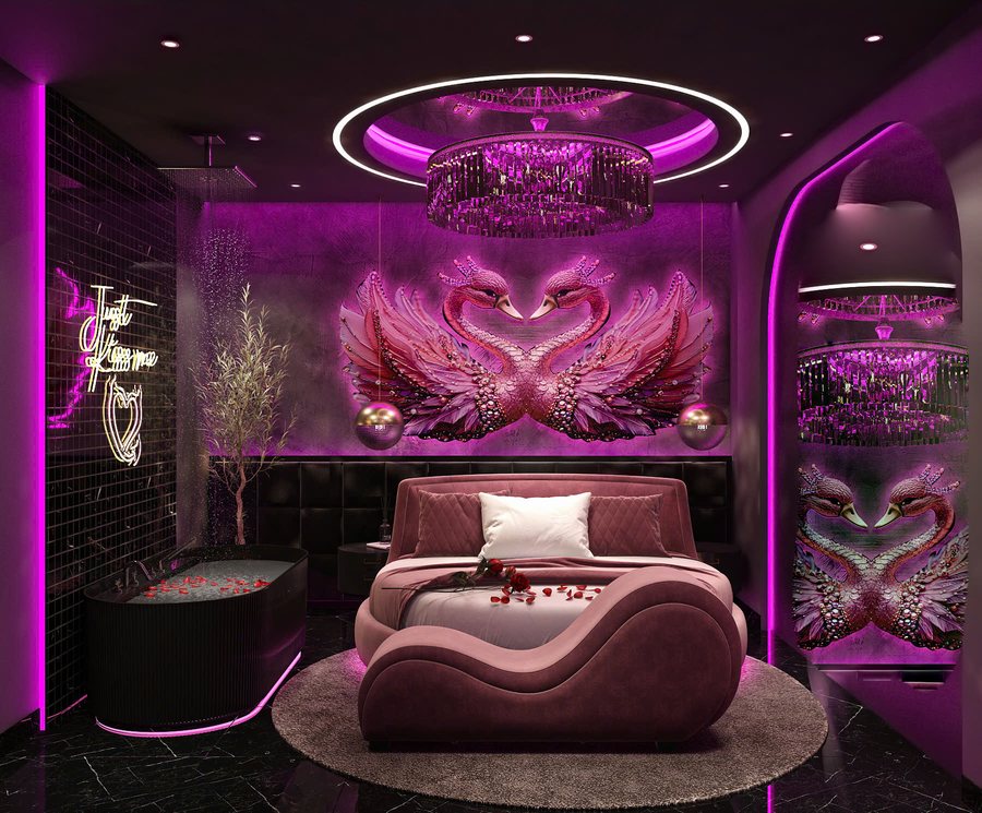 Dự Án Thiết Kế & Thi Công Phòng Khách Sạn Chủ Đề Lãng Mạn – Phong Cách Hiện Đại Nghệ Thuật bởi KTV Group