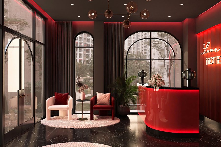 Dự Án Thiết Kế & Thi Công Sảnh Khách Sạn Chủ Đề Lãng Mạn – Phong Cách Hiện Đại Sang Trọng KTV Group