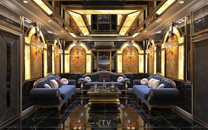 "KTV DESIGN – Mẫu phòng karaoke Hoàng Gia sang trọng bậc nhất" alt="KTV DESIGN – Nội thất karaoke Luxury ánh sáng vàng đẳng cấp" 1