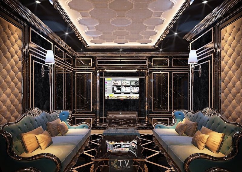 Phòng Karaoke KTV Design sang trọng phong cách Hoàng Gia
