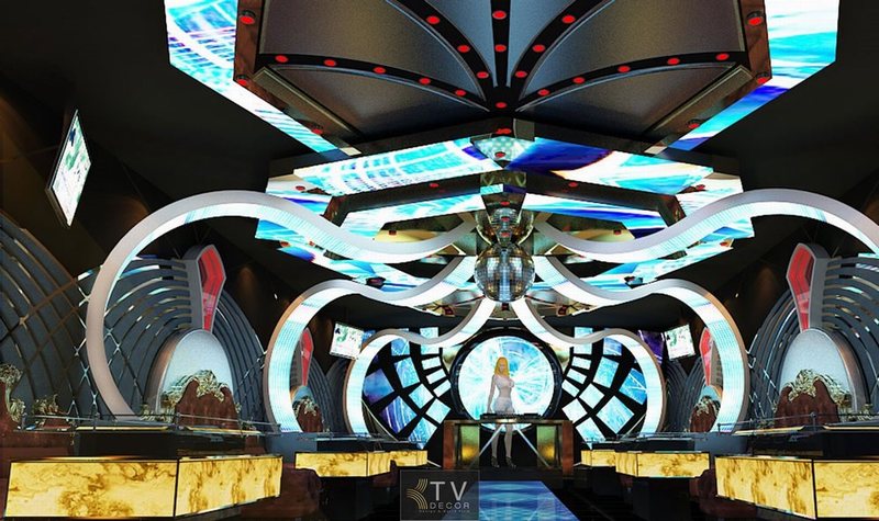 KTV DESIGN Karaoke phong cách hiện đại ánh sáng LED