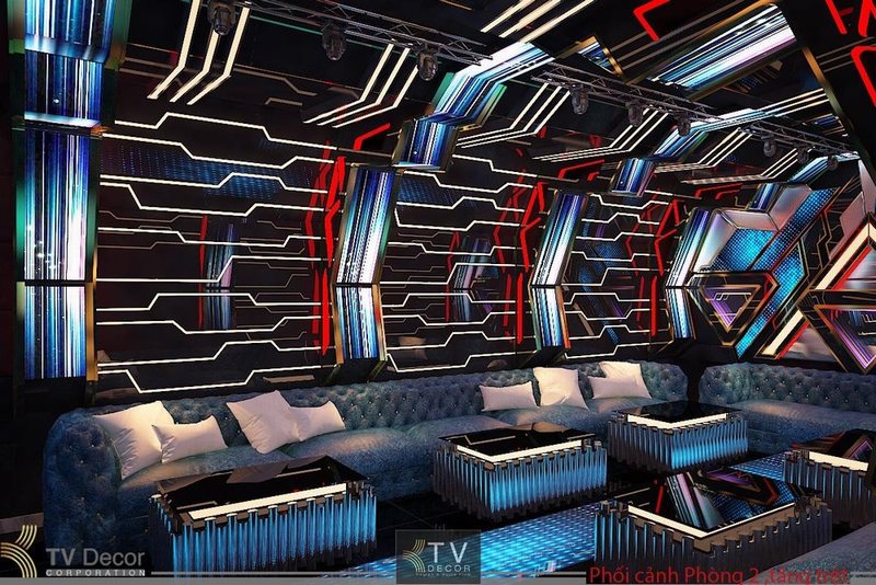 Thiết kế Karaoke KTV Design phong cách hiện đại – ánh sáng LED tương lai