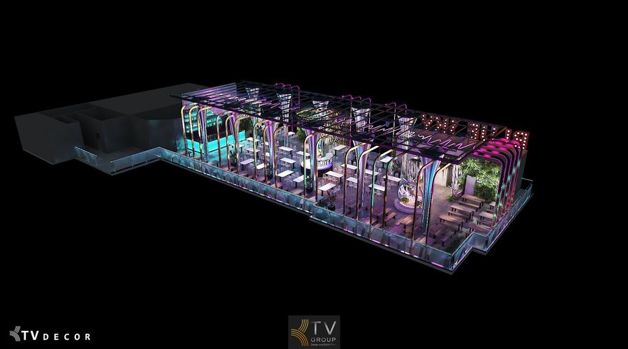 Thiết kế thi công Beer Garden không gian mở khung thép – Xu hướng nổi bật tại TPHCM 