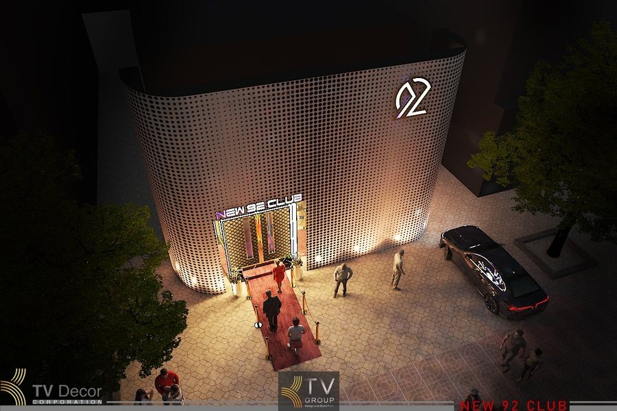 Thiết Kế Thi Công New 92 Bar Club Hội An | Mặt Tiền Ánh Sáng Đổi Màu Hiện Đại 