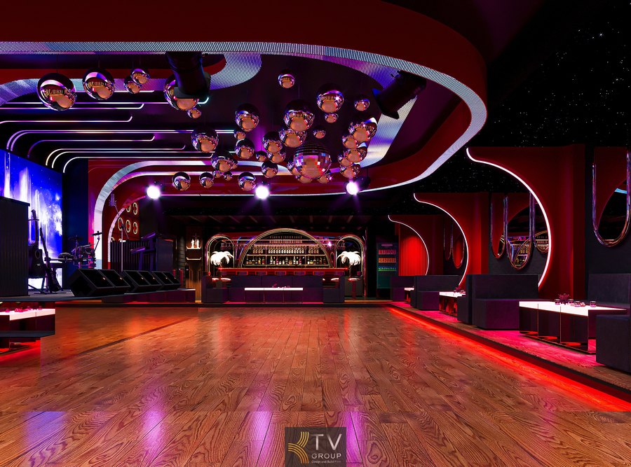 Sân khấu phòng trà cafe hát cho nhau nghe với màn LED lớn và âm thanh chuyên nghiệp phù hợp biểu diễn acoustic và live band