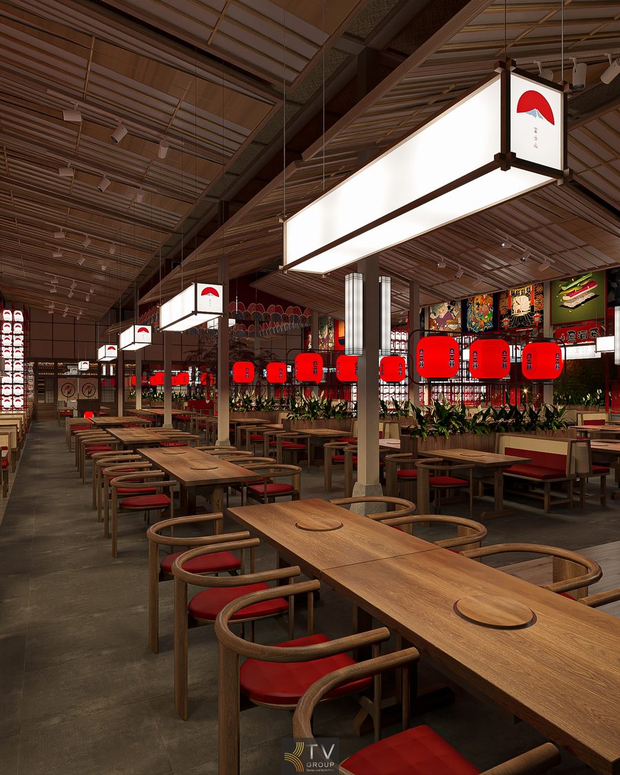 thiết kế nhà hàng nhật bbq, japan garden bbq, thiết kế nhà hàng phong cách nhật, thiết kế nội thất nhà hàng nhật, japan bbq restaurant 