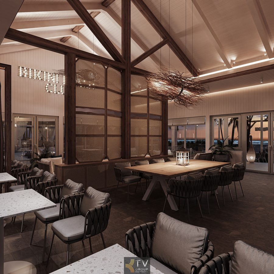 Thiết kế nhà hàng view biển trong nhà, tối ưu công năng và cảm xúc khách hàng.