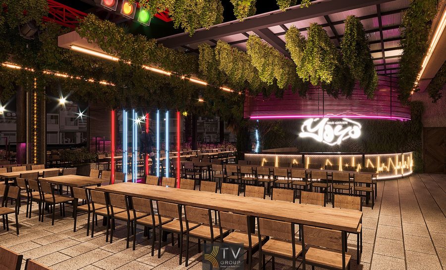 Beer Garden TPHCM thiết kế khung thép và ánh sáng viền đồng bộ Công trình Beer Garden tạo ấn tượng nhờ thiết kế ánh sáng chạy dọc mặt tiền Kiến trúc Beer Garden Sài Gòn sử dụng ánh sáng outline làm điểm nhận diện Thiết kế Beer Garden kết hợp ánh sáng ấm cho khu vực bàn khách Beer Garden quy mô lớn tại TPHCM được chiếu sáng đồng bộ theo tuyến kiến trúc Mặt tiền Beer Garden sang trọng nhờ hệ ánh sáng viền LED bố trí tinh tế Mẫu Beer Garden ngoài trời tại Sài Gòn với ánh sáng khung bao nổi bật Thi công Beer Garden với ánh sáng điểm nhấn giúp tăng trải nghiệm khách