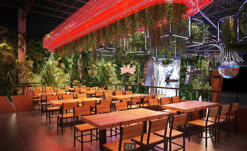 Thiết Kế Tầng Lửng View Sân Khấu Nhà Hàng Beer Food Garden | KTV Decor