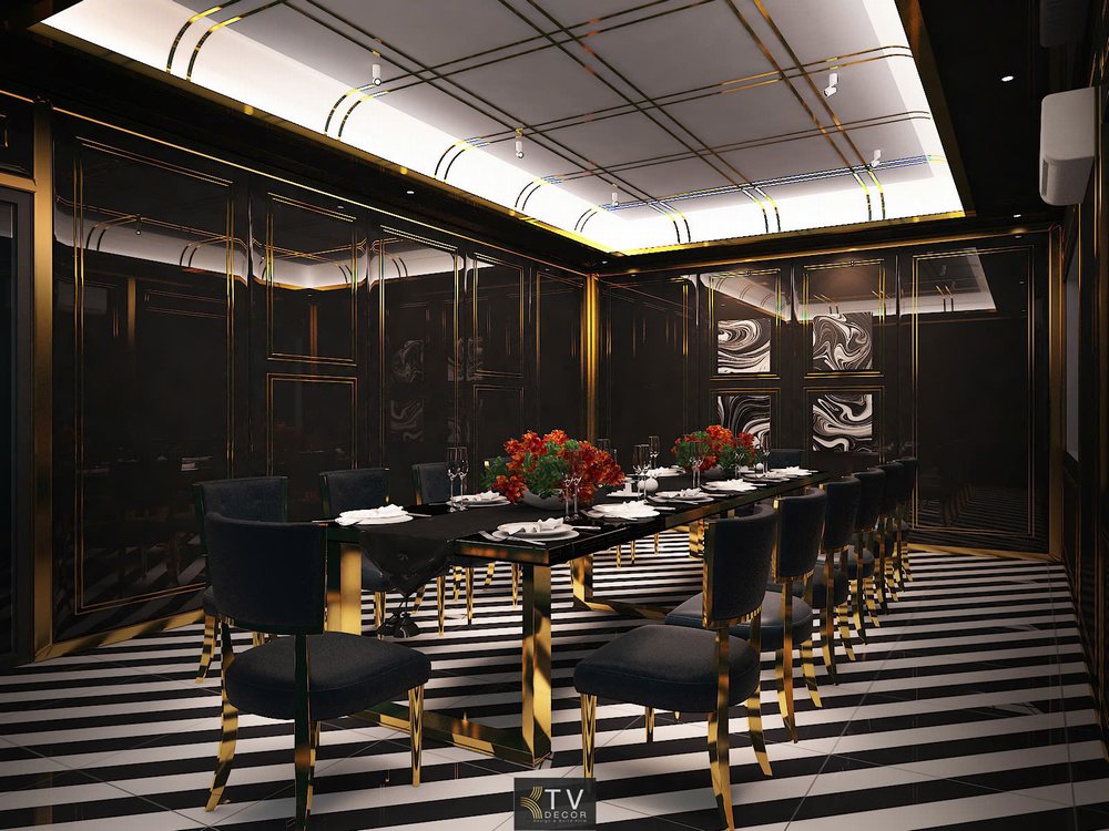 Báo giá thiết kế thi công nội thất phòng VIP nhà hàng phong cách sang trọng – KTV DECOR 2