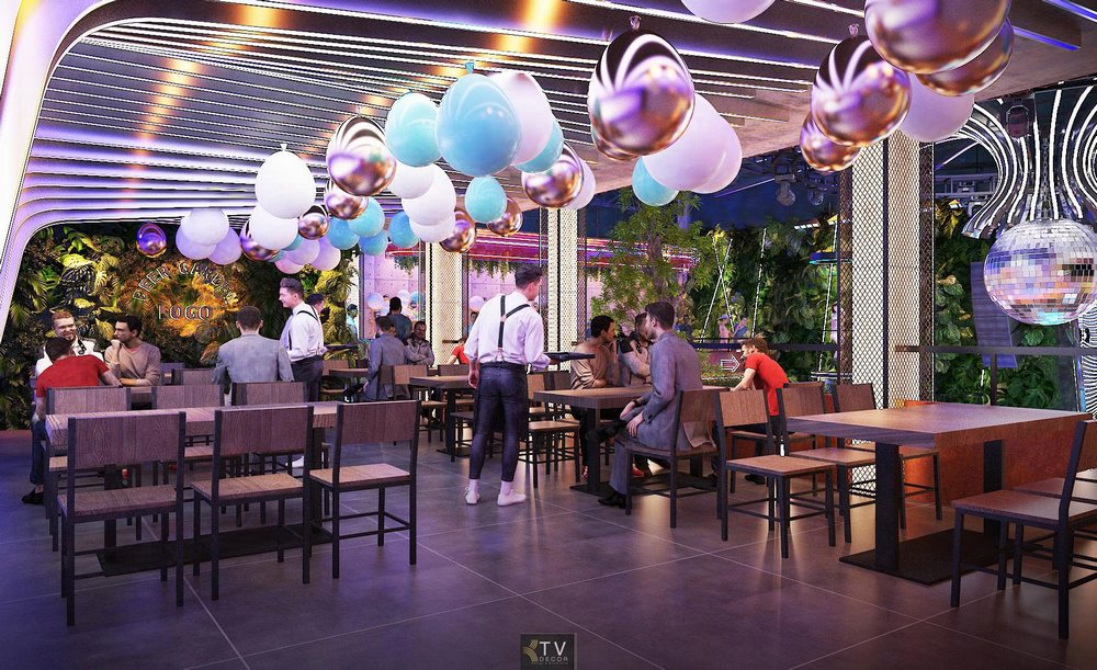 Mặt bằng bố trí bàn ghế khoa học cho nhà hàng sân vườn Beer Thiết kế nội thất Beer Food Garden thân thiện, dễ vận hành