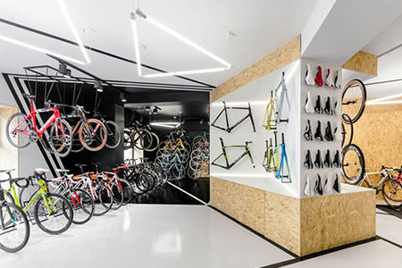 Showroom xe đạp thể thao thiết kế đẹp ấn tượng